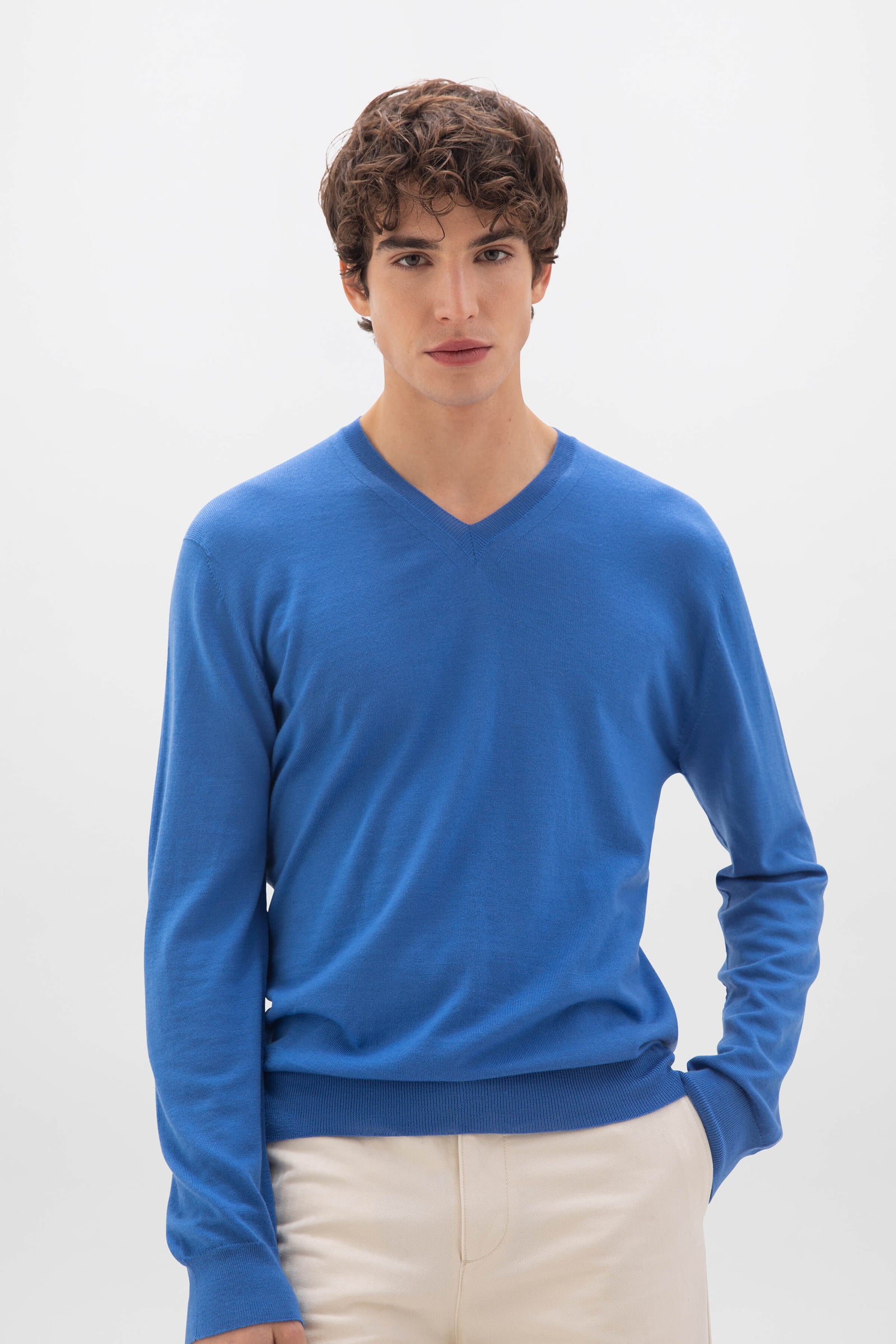 Superfine Merino V Neck Jumper