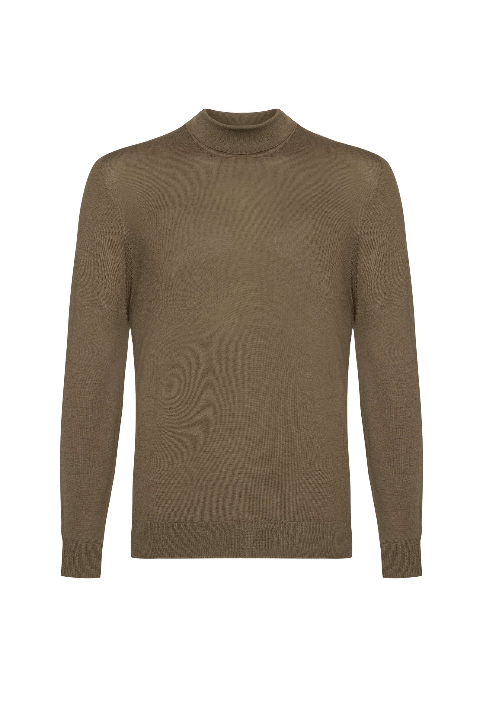 Mock Turtle Neck Merino Green Jumper