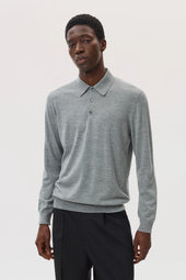 Merino Long Sleeve Polo Shirt