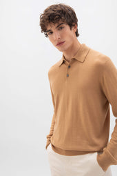 Merino Long Sleeve Poloshirt