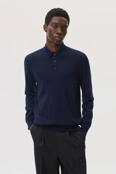 Merino Long Sleeve Polo Shirt
