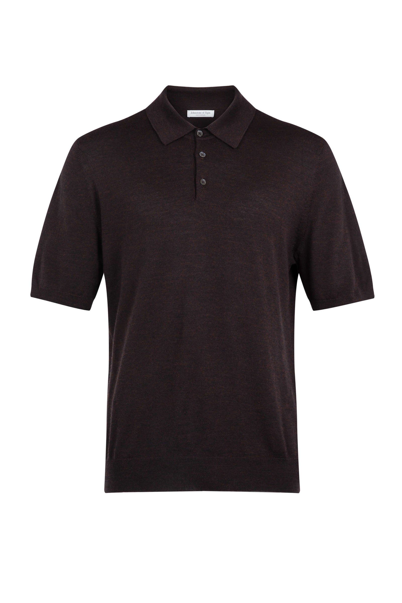 Superfine Merino Dark Brown Polo Shirt