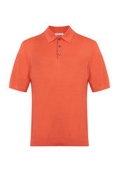 Superfine Merino Orange Poloshirt