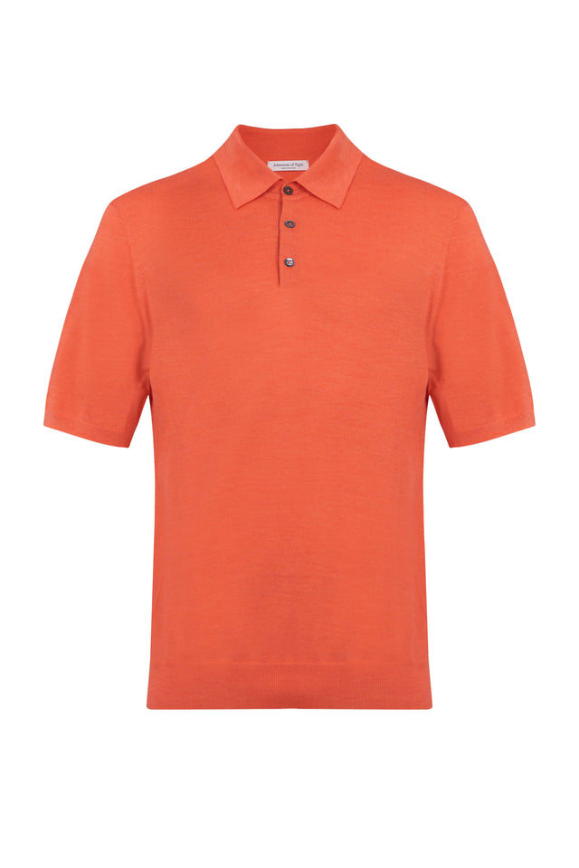 Superfine Merino Orange Poloshirt