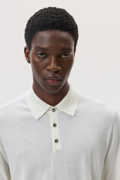 Superfine Merino White Polo Shirt