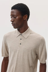 Superfine Merino Natural Polo Shirt