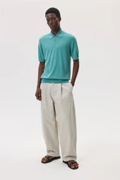 Superfine Merino Green Polo Shirt