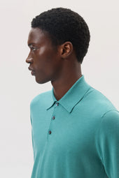 Superfine Merino Green Polo Shirt