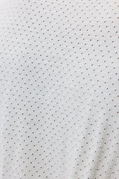 Superfine Merino Mesh White Crew Neck