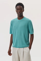 Superfine Merino Mesh Green T-Shirt