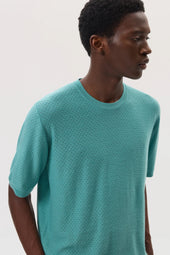 Superfine Merino Mesh Green T-Shirt