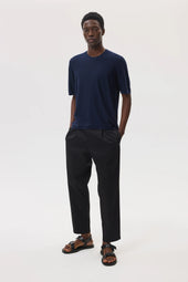 Superfine Merino Mesh Dark Navy T-Shirt