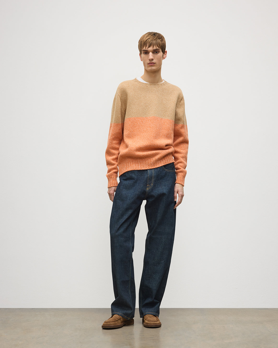 Ogilvie Colour Block Lambswool Jumper