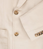 Cotton Linen Double Breasted Kennedy Jacket