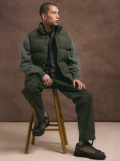 Pathhead Puffer Vest in Dark Olive Recycled Nylon