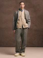 Stac Blazer in Taupe Check Bonded Wool