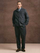 Stac Blazer in Charcoal Bonded Wool