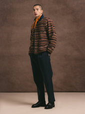 Neist Cardigan in Umber Knitted Fairisle