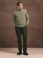 Waternish Long Sleeve Tee in Sage Brushed Waffle