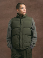 Pathhead Puffer Vest in Dark Olive Recycled Nylon
