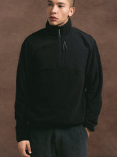 Aberfeldy Fleece in Black Polar Fleece