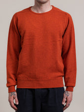 Fine Gauge Crew Neck in Ember Lambswool