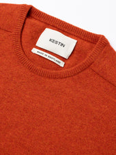 Fine Gauge Crew Neck in Ember Lambswool