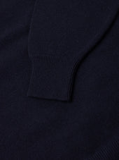 Fine Gauge Crew Neck in Navy Lambswool