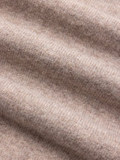 Fine Gauge Quarter Zip in Stone Lambswool