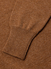 Fine Gauge V-Neck in Fawn Lambswool