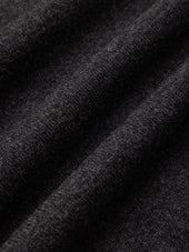 Fine Gauge Quarter Zip in Charcoal Lambswool