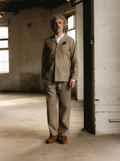 Stac Blazer in Olive Check Organic Cotton