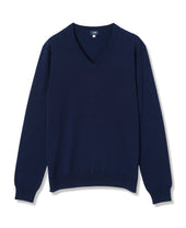V-NECK KNIT SWEATER 12 Gauge Super Extra Fine Merino