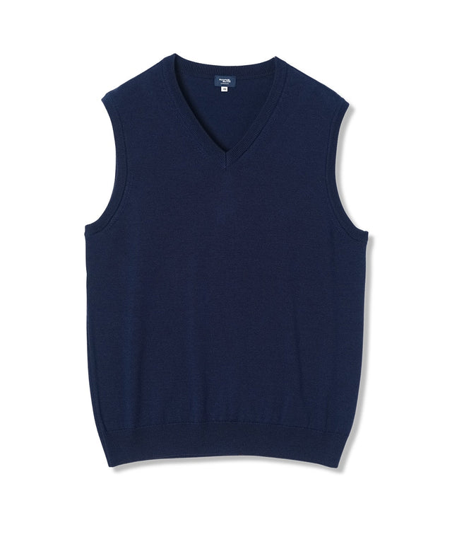 V-Neck Vest 12 Gauge Super Extra Fine Merino