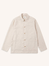 Ormiston Jacket in Ecru Linen Waffle