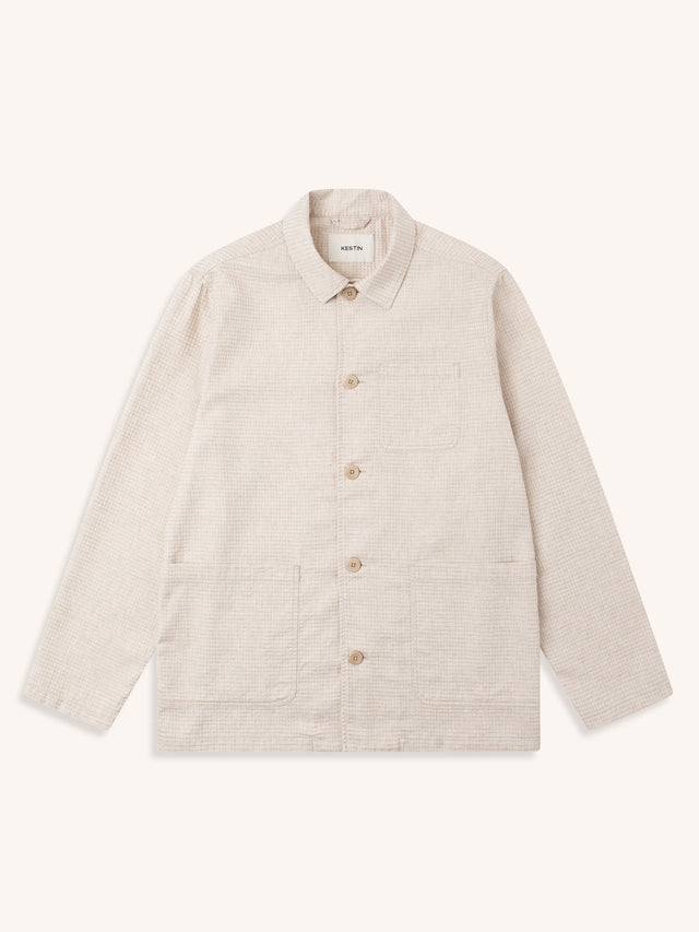 Ormiston Jacket in Ecru Linen Waffle