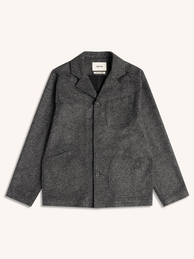 Stac Blazer in Charcoal Bonded Wool