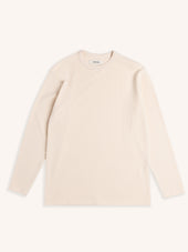 Waternish Long Sleeve Tee in Natural Brushed Waffle