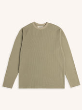Waternish Long Sleeve Tee in Sage Brushed Waffle
