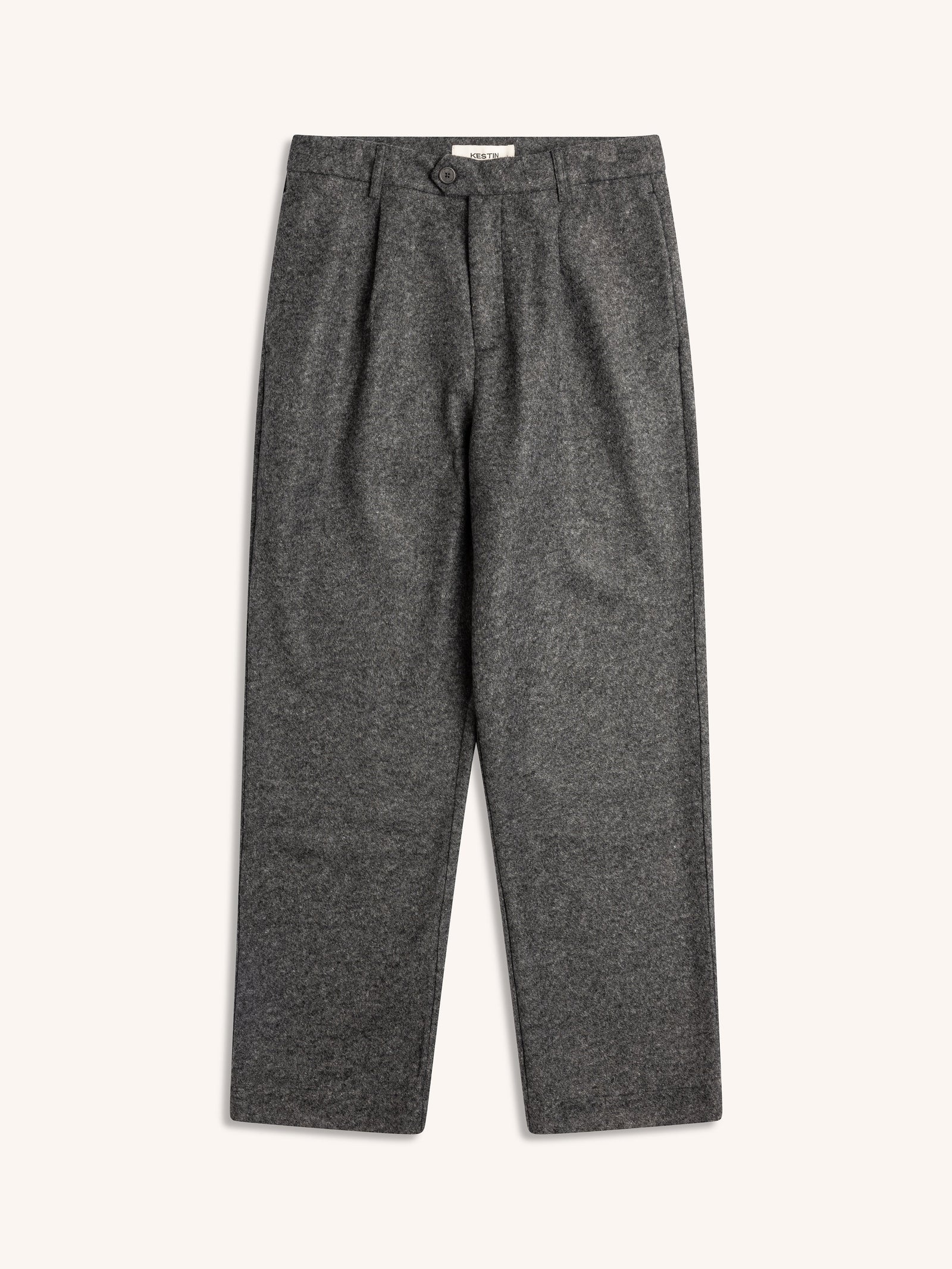Wick Trouser In Charcoal Bonded Wool
