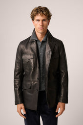 Kingsford Field Jacket - Leather - Black