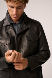 Kingsford Field Jacket - Leather - Black