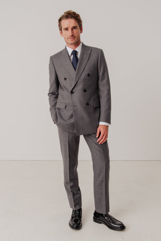 Kipling Double Breasted Suit In Virgin Wool