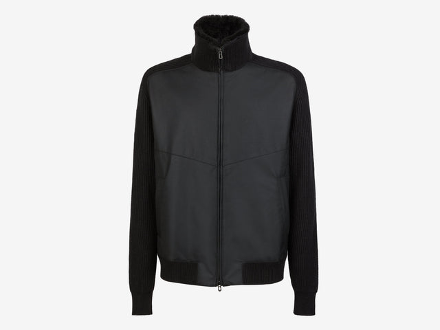 Knit Hybrid Bomber Shearling
