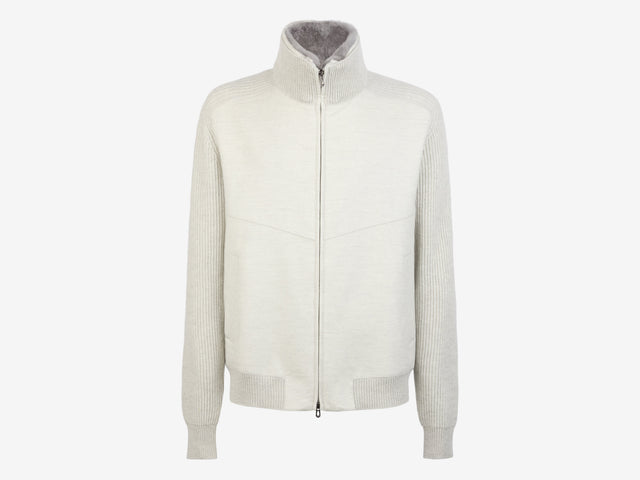 Knit Hybrid Bomber Shearling Ws