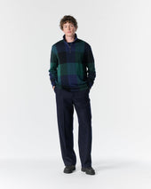 Buffalo Plaid Zip Polo