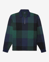 Buffalo Plaid Zip Polo