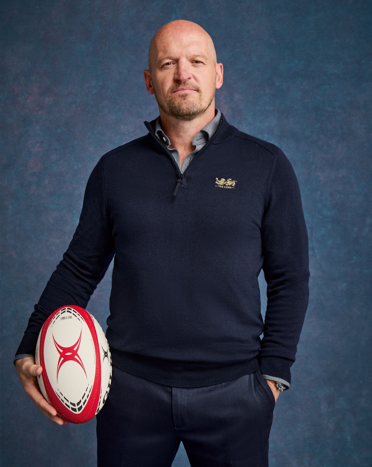 The Lions Pure Merino Performance Zip Neck Jumper - Navy