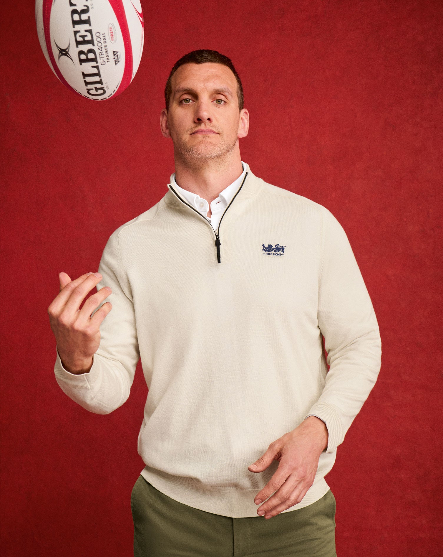 The Lions Performance Pure Merino Quarter Zip Sweater - Ivory