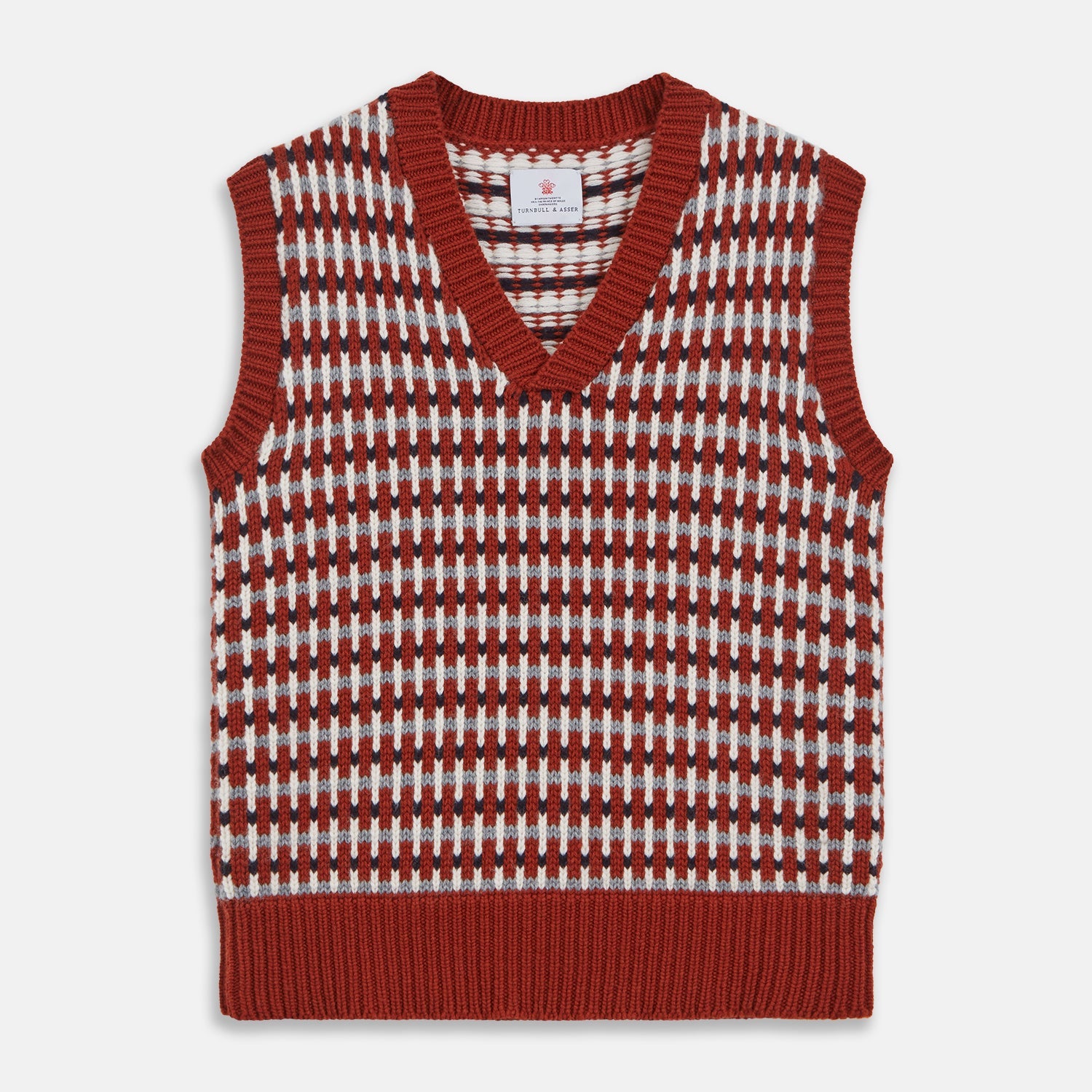 Rust Knitted Cashmere Slipover